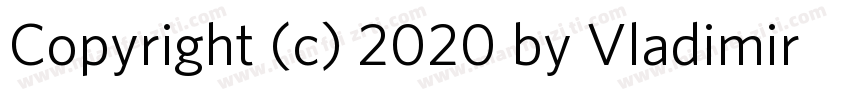 Copyright (c) 2020 by Vladimir Niko字体转换